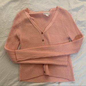 Pink long sleeve cardigan